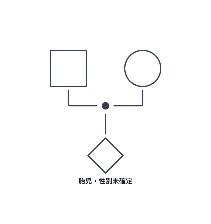 胎児の性別がまだわからない場合のジェノグラム